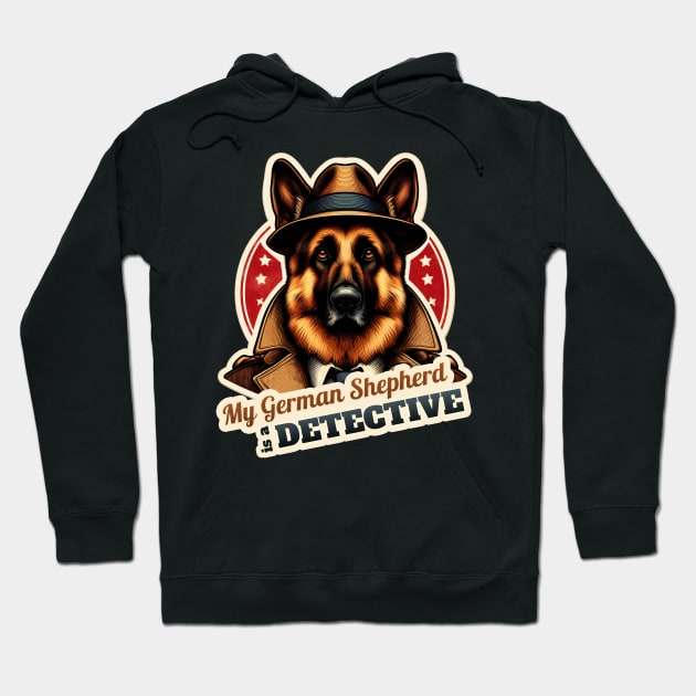 German Shepherd Detective Hoodie by k9-tee